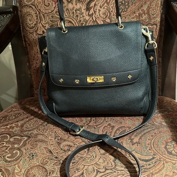Authentic Black MCM Handbag/Crossbody Bag - Picture 7 of 7
